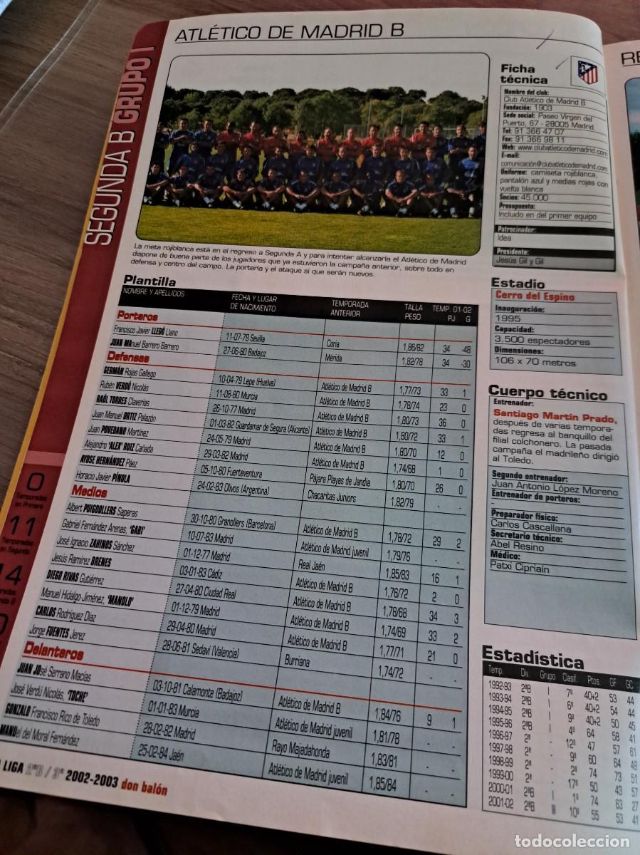 Coleccionismo deportivo: Foto plantilla y jugadores Don Bal&oacute;n 2002-03. Atl&eacute;tico Madrid B
