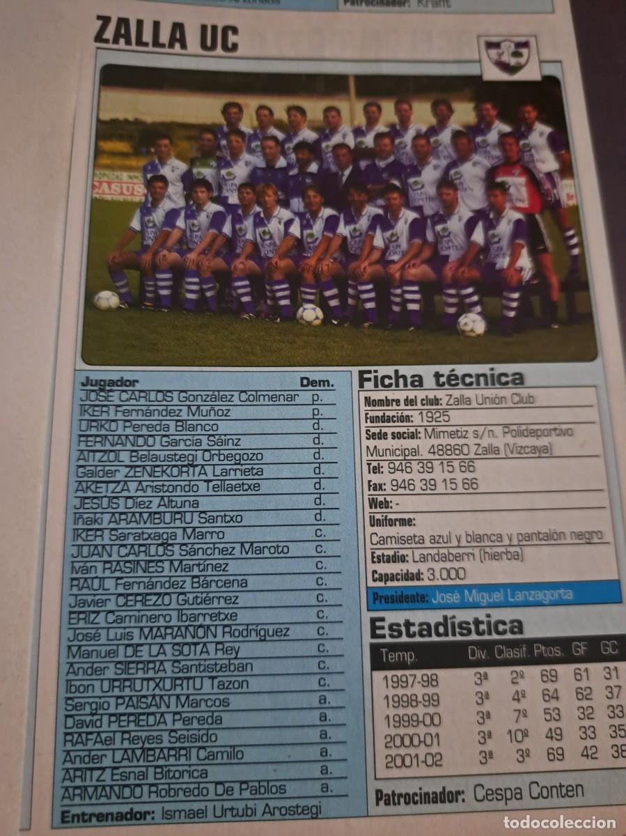 Coleccionismo deportivo: Foto plantilla y jugadores Don Bal&oacute;n 2002-03. Zalla UC