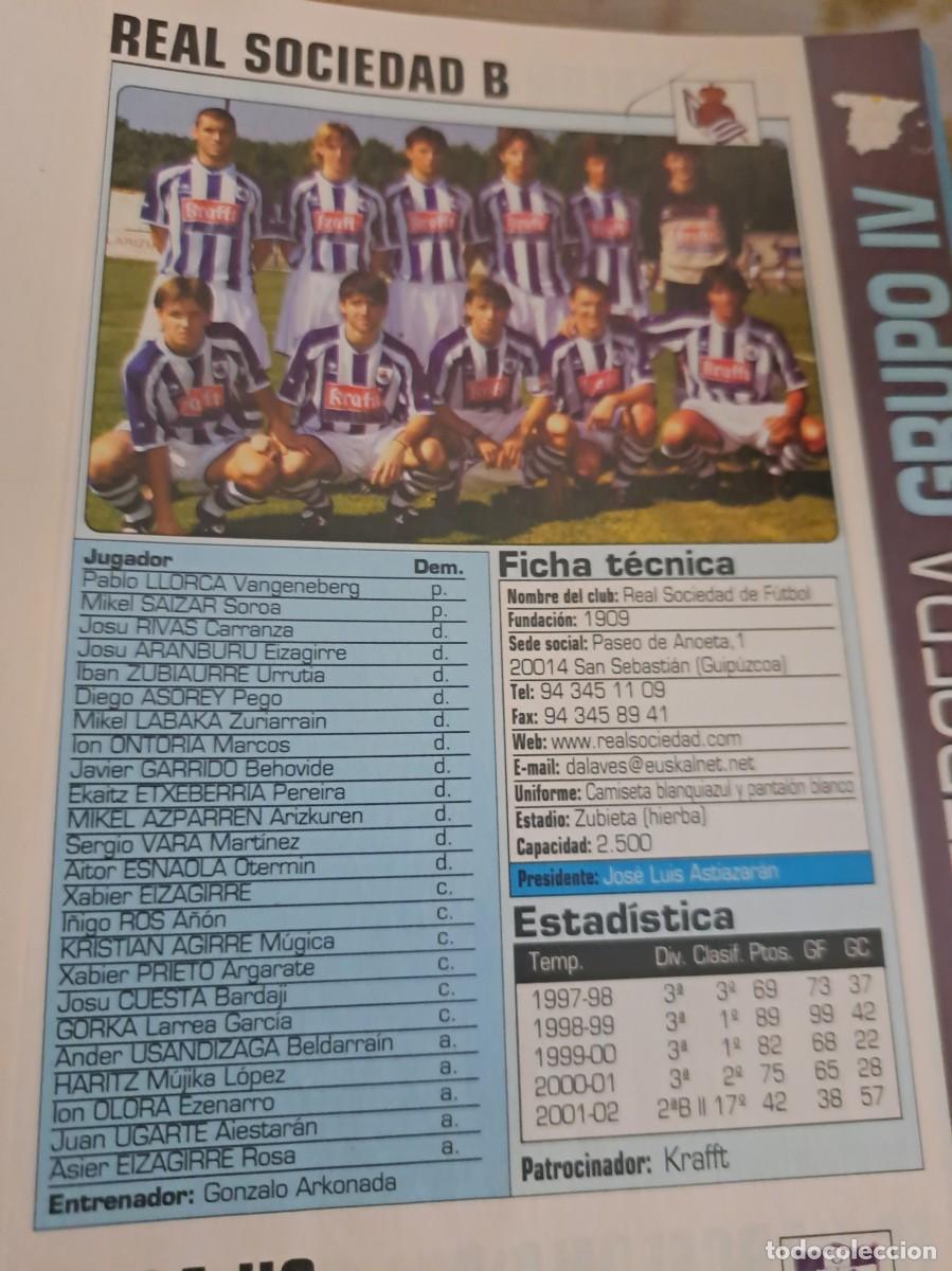 Coleccionismo deportivo: Foto plantilla y jugadores Don Bal&oacute;n 2002-03. Real Sociedad B