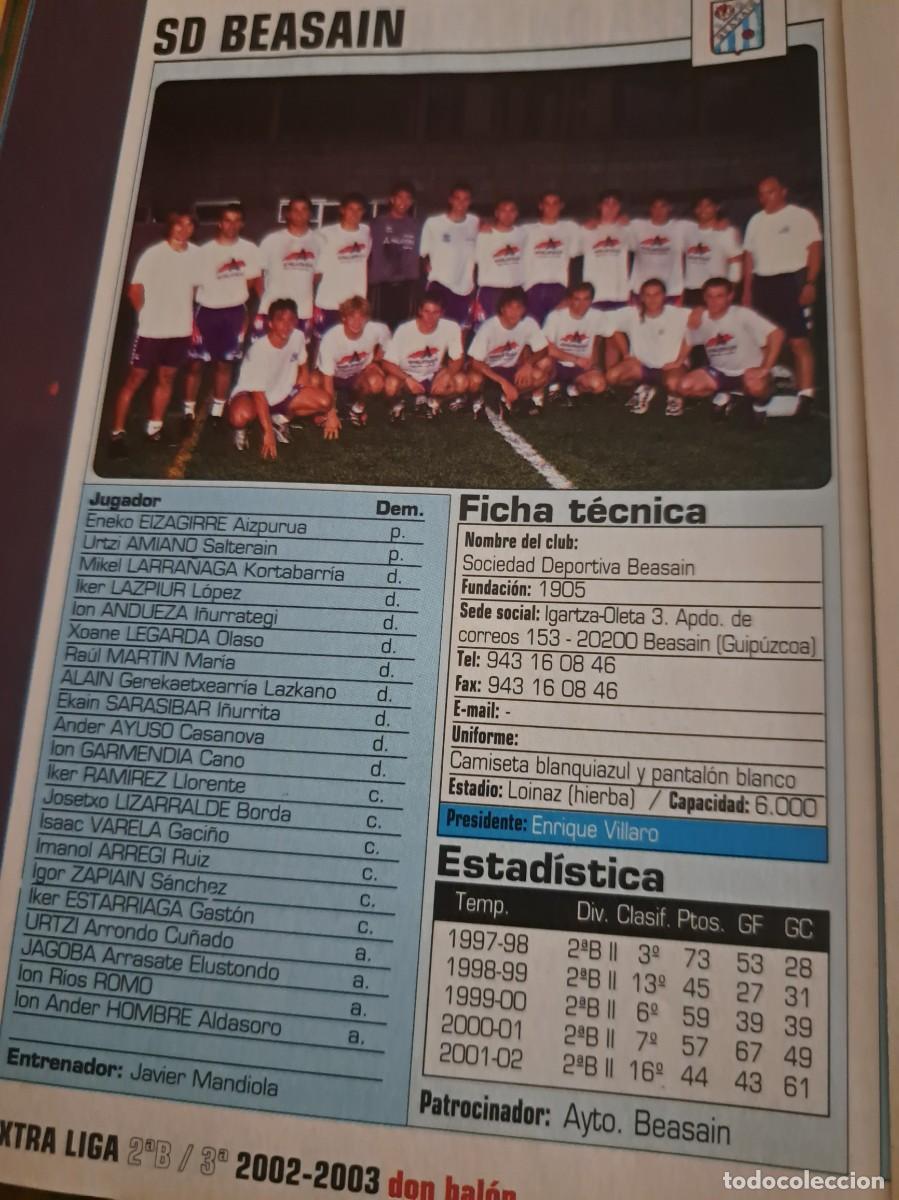 Coleccionismo deportivo: Foto plantilla y jugadores Don Bal&oacute;n 2002-03. SD Beasain