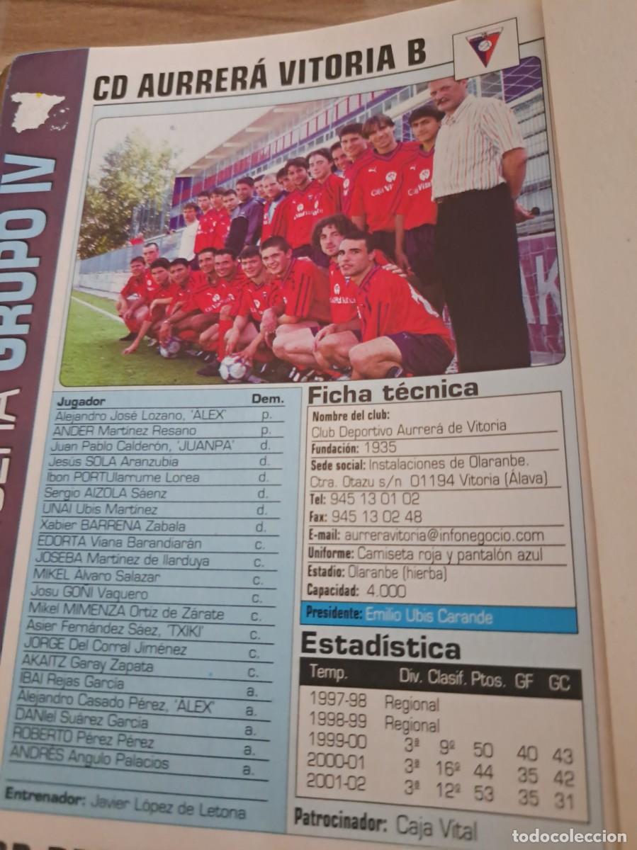 Coleccionismo deportivo: Foto plantilla y jugadores Don Bal&oacute;n 2002-03. CD Aurrera Vitoria B