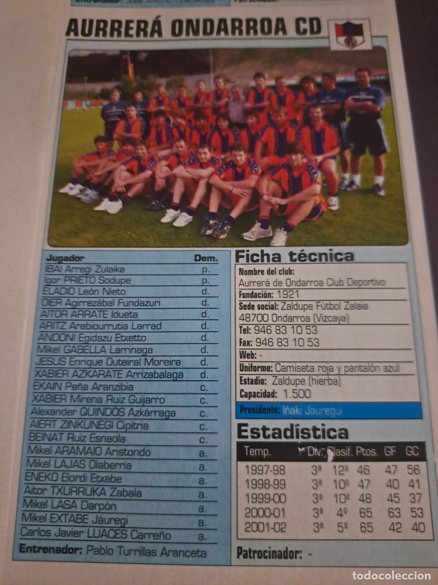 Coleccionismo deportivo: Foto plantilla y jugadores Don Bal&oacute;n 2002-03. Aurrera Ondarroa CD