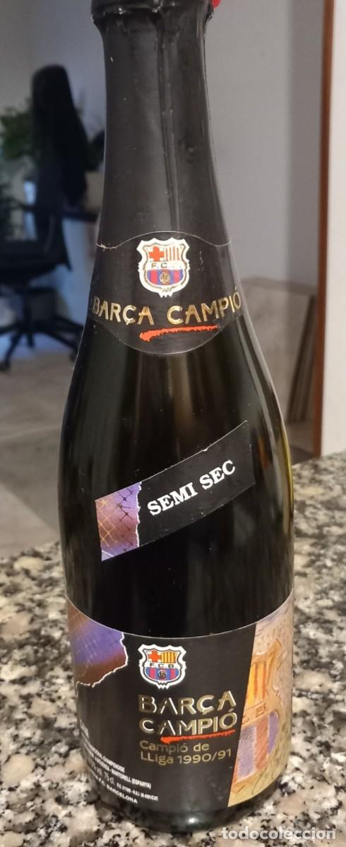 Coleccionismo deportivo: Botella de cava de colecci&oacute;n FC Barcelona 1990-1991
