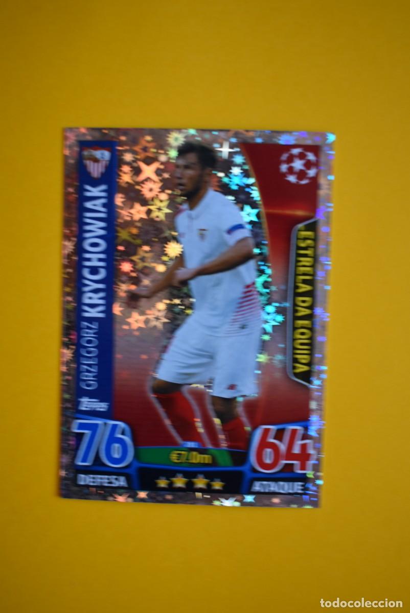 Coleccionismo deportivo: Cromo Topps. Trading Card. 2015 2016. 15 16. Krychowiak. Sevilla. Champions League. Versi&oacute;n Europea
