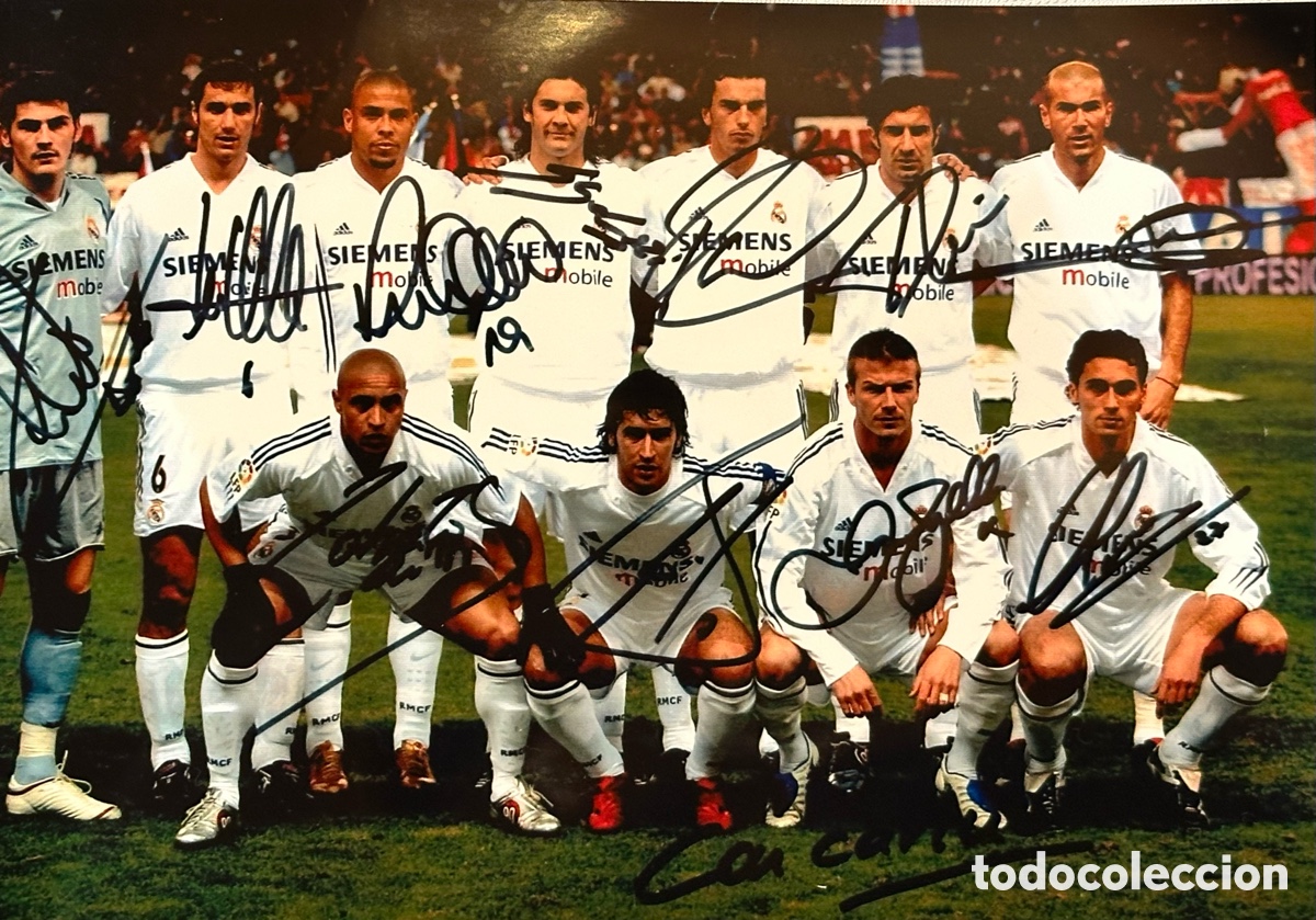 Coleccionismo deportivo: Camiseta + moneda de plata+foto firmada gal&aacute;cticos - Foto 8