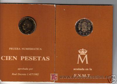 Material numism&aacute;tico: CARTERA  100  PTS  1982............PROOF - Foto 1
