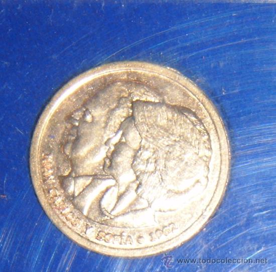 Material numism&aacute;tico: cuatro monedas de los enlaces reales - Foto 3
