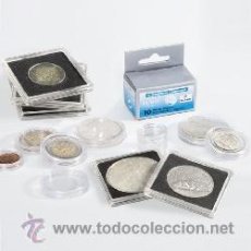 Material numismático: CÁPSULAS REDONDAS PARA MONEDAS 26 MM. (CAJAS DE 10 UNIDADES). MARCA LEUCHTTURM