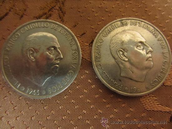 Material numism&aacute;tico: Dos monedas de plata de Franco (100 pesetas) de 1966 - Foto 4