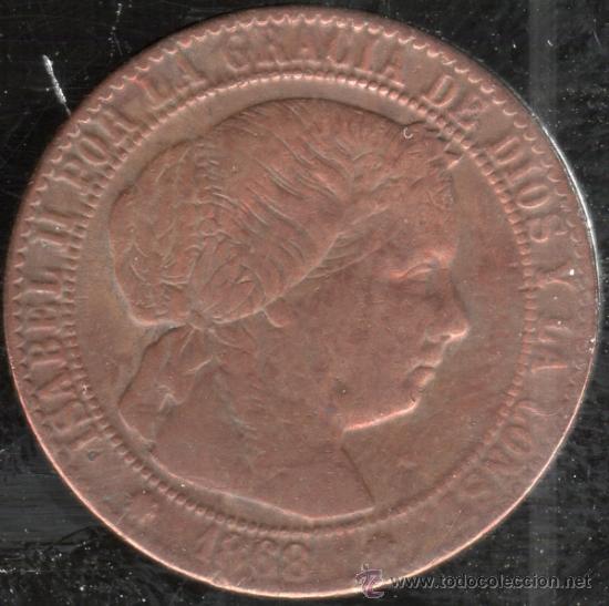 Material numism&aacute;tico: ISABEL II. 1 CENTIMO DE ESCUDO. BARCELONA. 1868 - Foto 1