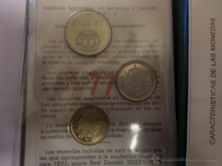 Material numism&aacute;tico: PRUEBA NUMISMATICA A&Ntilde;O 1977 JUAN CARLOS I - Foto 3