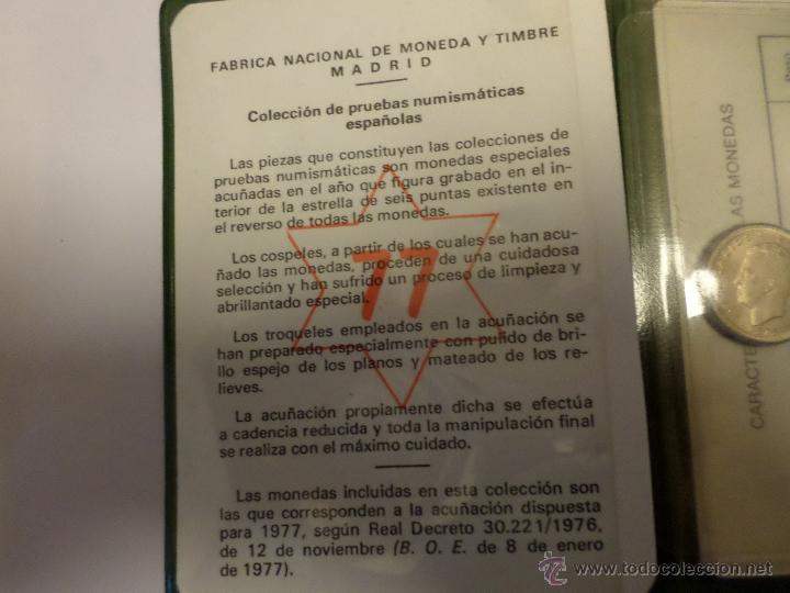 Material numism&aacute;tico: PRUEBA NUMISMATICA A&Ntilde;O 1977 JUAN CARLOS I - Foto 4