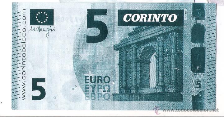 Material numism&aacute;tico: BILLETE HUMOR/PROPAGANDA    **CORINTO  5 &euro; ** - Foto 1