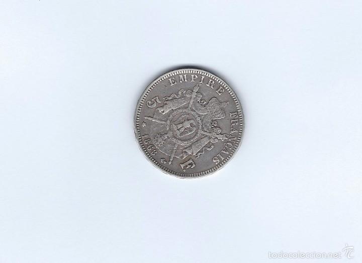 Material numism&aacute;tico: Moneda 5 francos Napole&oacute;n III - Foto 1