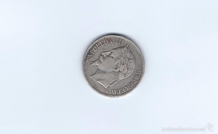 Material numism&aacute;tico: Moneda 5 francos Napole&oacute;n III - Foto 2