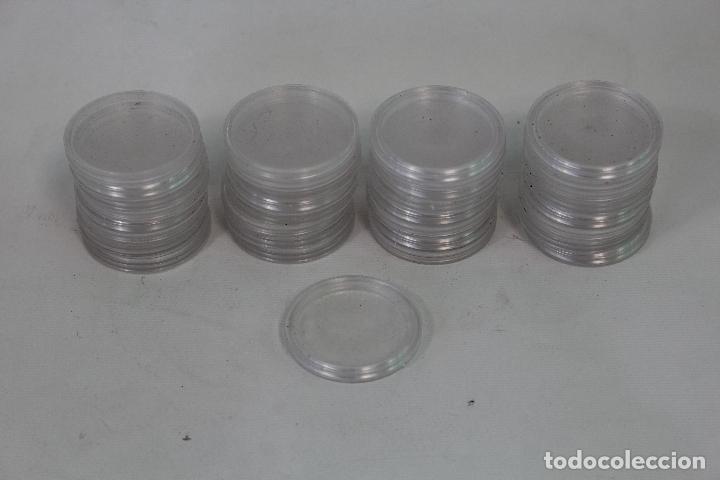 Material numism&aacute;tico: 33 capsulas, fundas para las monedas - Foto 2