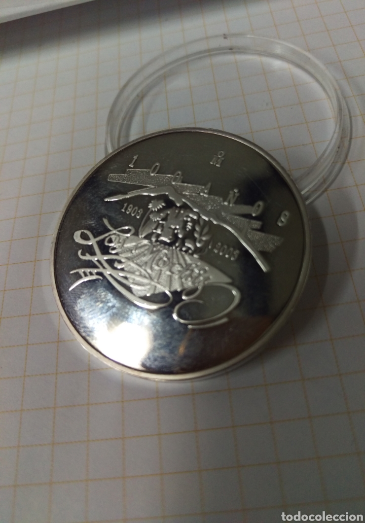 Material numism&aacute;tico: MONEDA AHOME CONMEMORATIVA 1903-2003 DE PLATA - Foto 2
