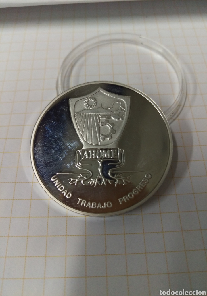Material numism&aacute;tico: MONEDA AHOME CONMEMORATIVA 1903-2003 DE PLATA - Foto 3