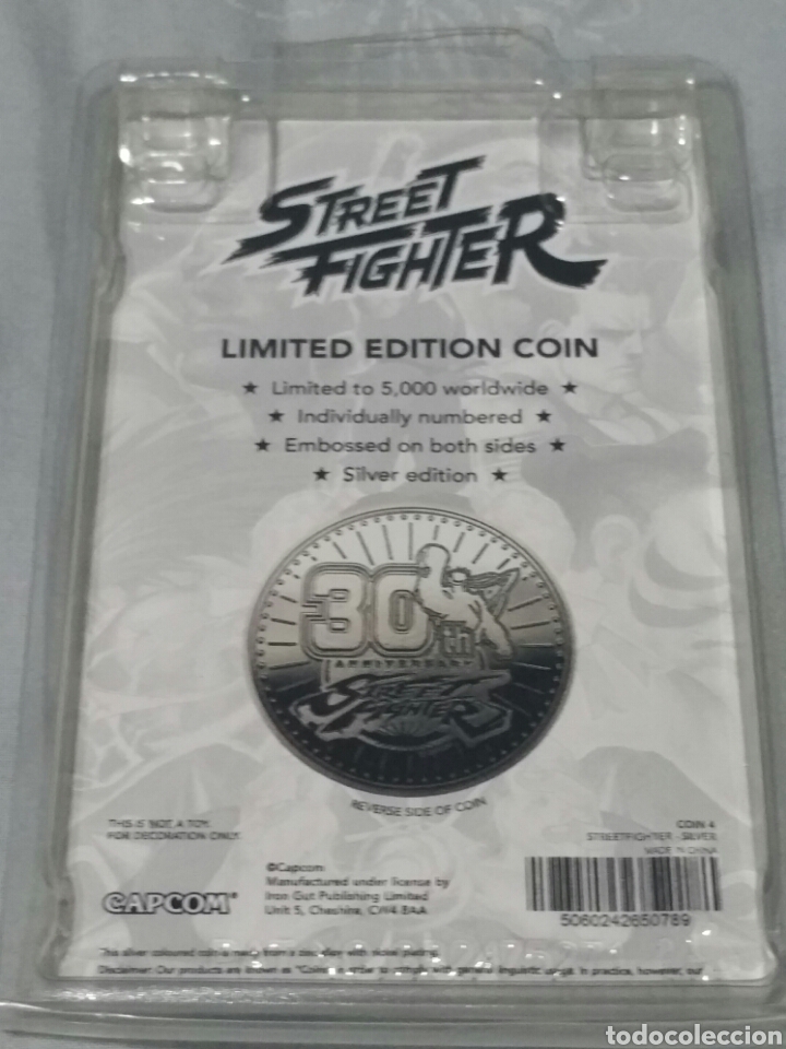 Material numism&aacute;tico: STREET FIGHTER MONEDA EDICION LIMITADA - Foto 2
