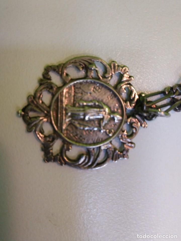 Material numism&aacute;tico: Medalla de plata con cadena - Foto 3