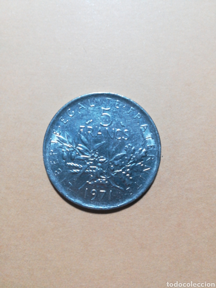 Material numism&aacute;tico: 5 francs Republique Francaise 1970 - Foto 1