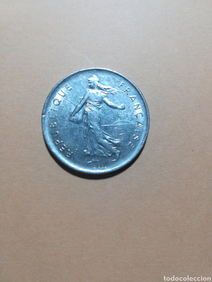 Material numism&aacute;tico: 5 francs Republique Francaise 1970 - Foto 2