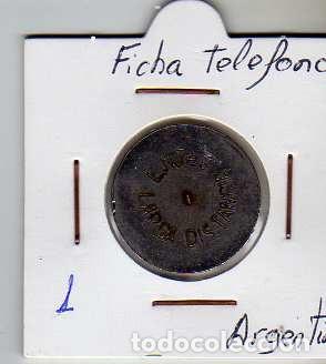 Material numism&aacute;tico: FICHA TELEFONICA TOKEN JETON DE ARGENTINA - Foto 1