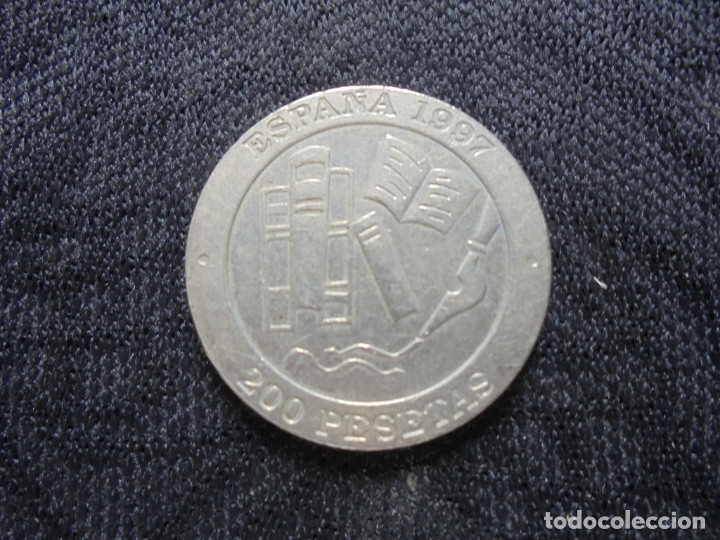 Material numism&aacute;tico: Moneda 200 pesetas Jacinto Benavente  1997 - Foto 1