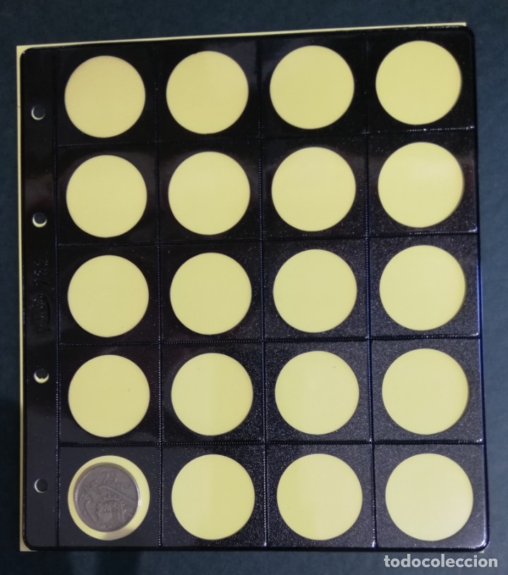 Material numism&aacute;tico: Hoja para monedas de 20 espacios de 33 mm - Foto 1
