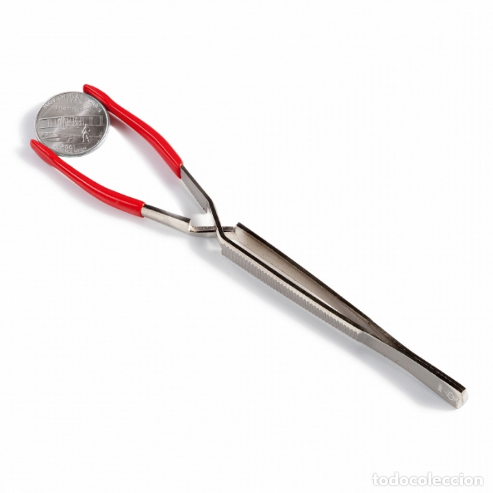 Material numism&aacute;tico: Pinza para monedas. Forradas. - Foto 1