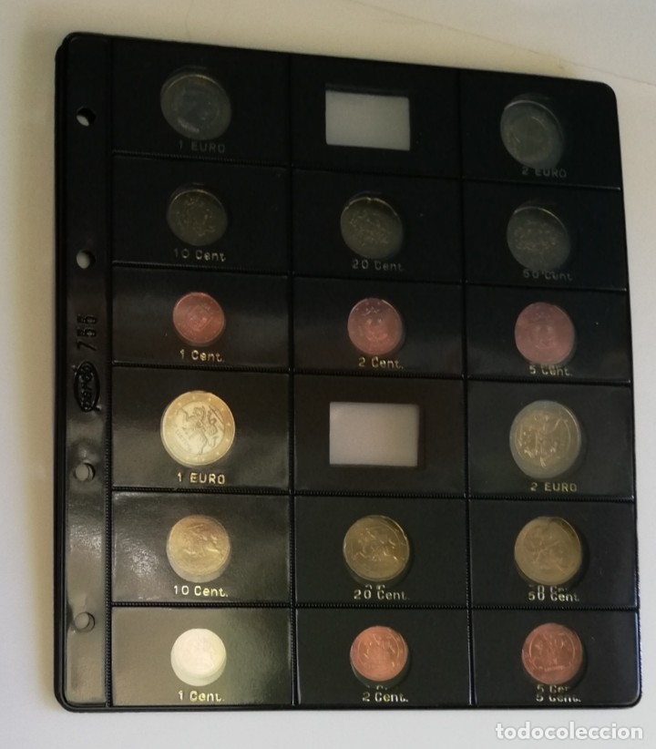Material numism&aacute;tico: 10 Hojas para monedas de euro. - Foto 2