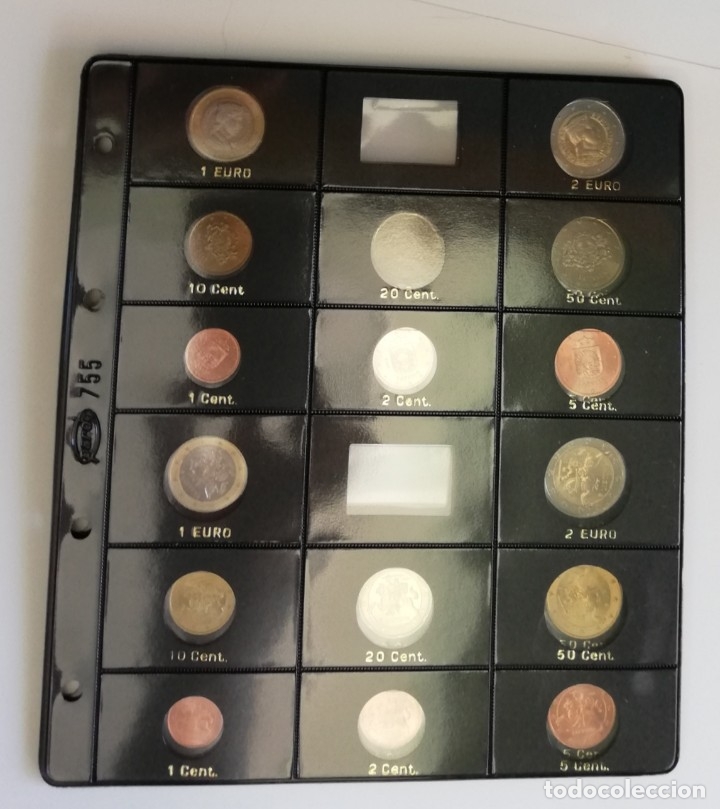 Material numism&aacute;tico: 10 Hojas para monedas de euro. - Foto 3
