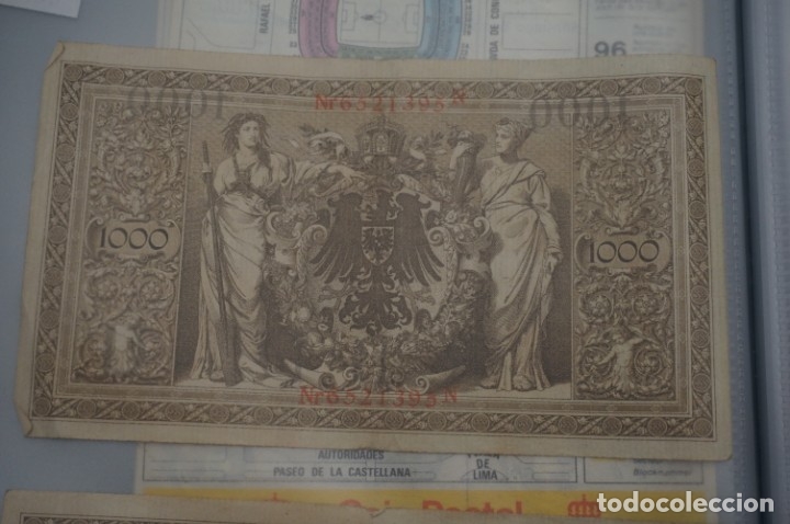 Material numism&aacute;tico: billete reichsbant&acute;note 1000 berlin 1910 - Foto 2