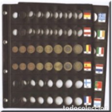 Material numismático: HOJA EUROFOLIO PARA 6 SERIES COMPLETAS DE EURO(PACK DE 2 HOJAS). Lote 374932494