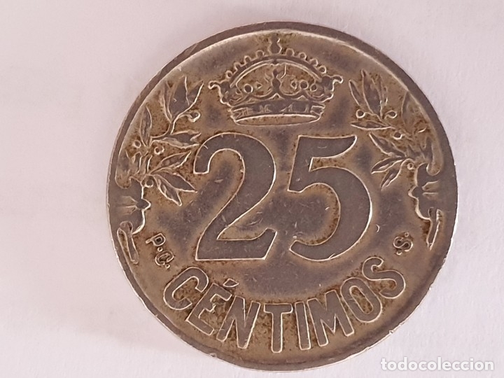 Material numism&aacute;tico: 25 centimos 1925 MBC - Foto 3