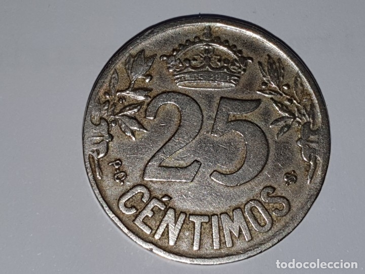 Material numismático: 25 centimos 1925 MBC - Foto 6 - 180112287