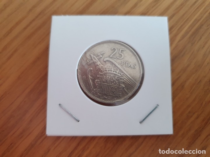 Material numism&aacute;tico: Moneda 25 pesetas 1957 - *70 - MBC/VF - Foto 6