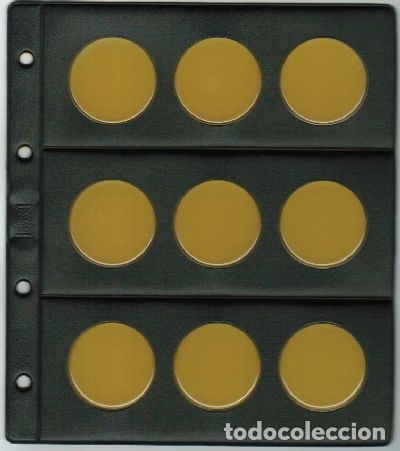 Material numism&aacute;tico: 10 HOJAS NUMIS NEGRA CLARABOYA / BURBUJAS 9 D - Foto 1