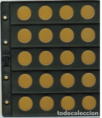 Material numism&aacute;tico: 5 HOJAS NUMIS NEGRA CLARABOYA / BURBUJAS 20 D - Foto 1