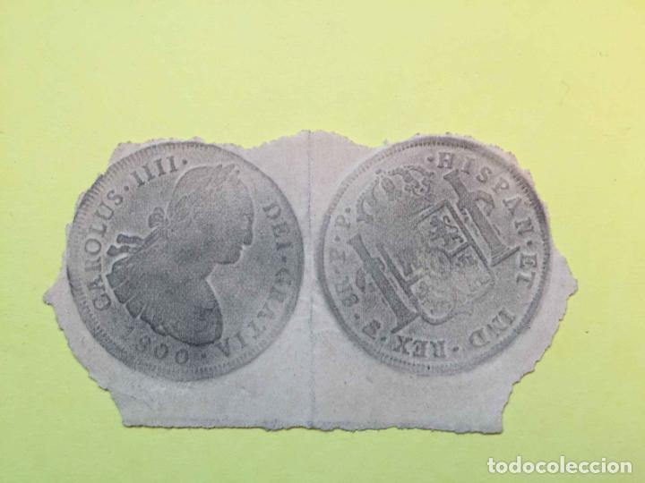 Material numismático: 3 CALCOS de MONEDAS (papel, S. XIX) Numismática ¡Originales! ¡Coleccionista! - Foto 4 - 189739732
