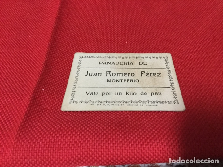 Numismatisches Material: VALE POR UN KILO DE PAN PANADER&Iacute;A JUAN ROMERO - PUEBLO DE GRANADA,GUERRA CIVIL