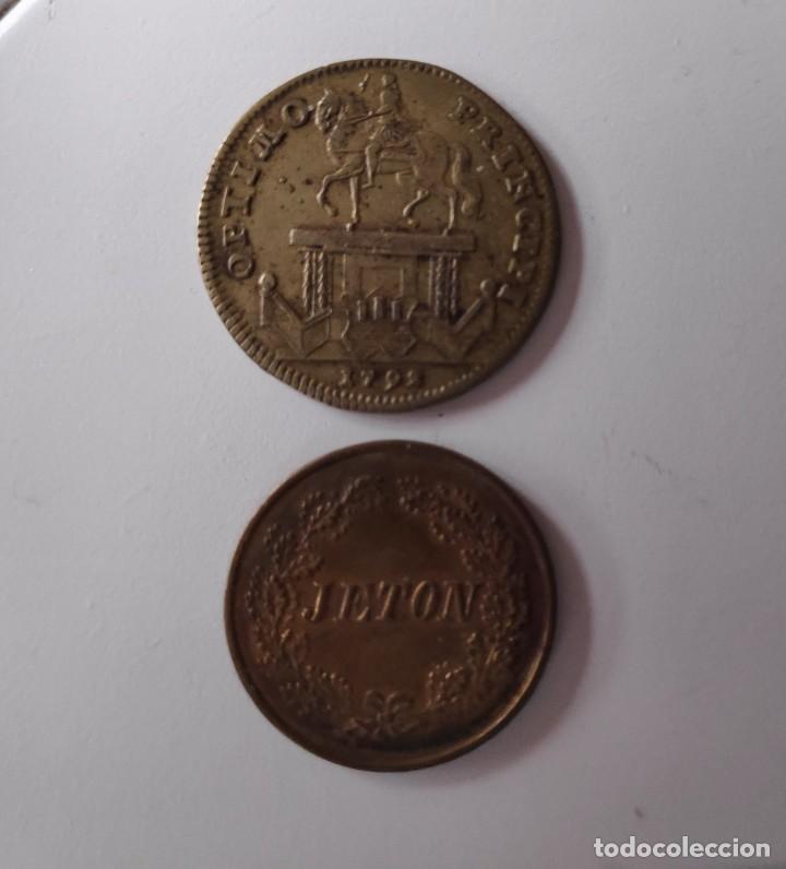 Material numism&aacute;tico: Monedas ficha de Luis XVI y Napole&oacute;n - Foto 2