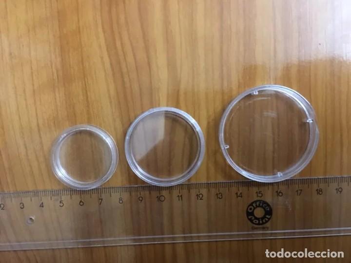 Material numism&aacute;tico: Capsules for coins, different sizes 450 pcs - Foto 3