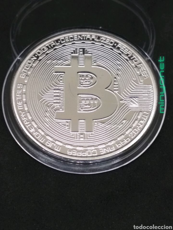 Material numism&aacute;tico: Moneda Bitcoin color plateado - Foto 1