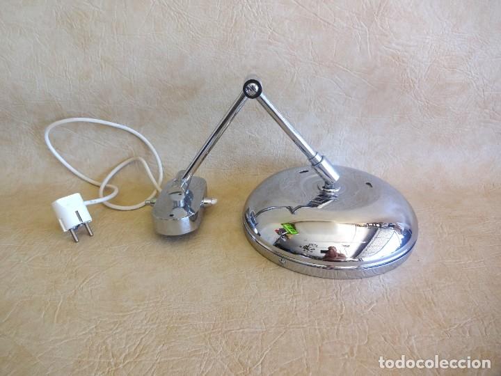 Material numism&aacute;tico: lampara pared extensible con espejo 3x 3 augmentos acabado cromado - Foto 2