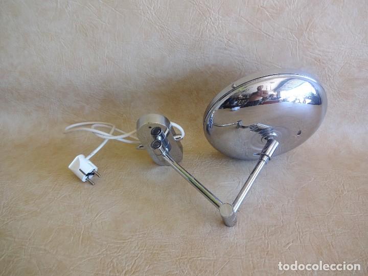 Material numism&aacute;tico: lampara pared extensible con espejo 3x 3 augmentos acabado cromado - Foto 3