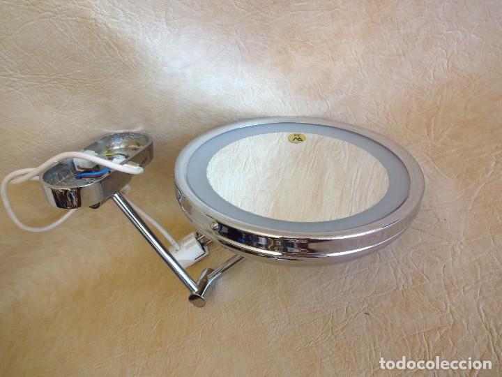Material numism&aacute;tico: lampara pared extensible con espejo 3x 3 augmentos acabado cromado - Foto 5