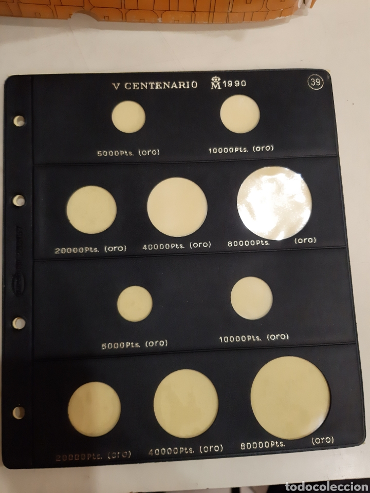 Material numism&aacute;tico: Pardo hoja monedas 1990 v centenario oro n&uacute;mero 39 - Foto 1