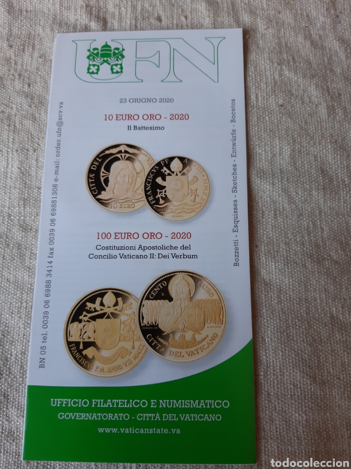 Material numism&aacute;tico: CAT&Aacute;LOGOS VATICANO 2020 ORO - Foto 1