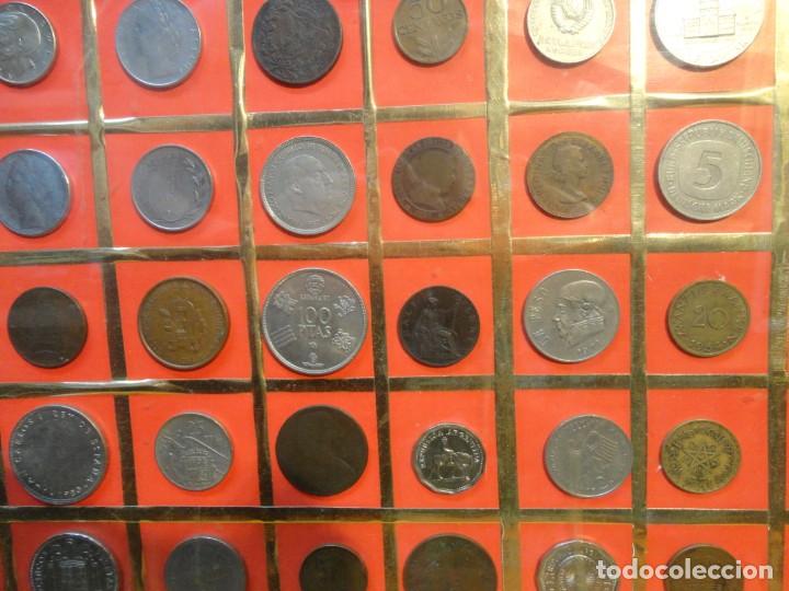 Material numism&aacute;tico: CUADRO COLECCION 54 MONEDAS 48x39 - Foto 4